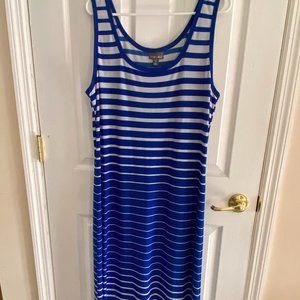 Blue and White striped maxi dress